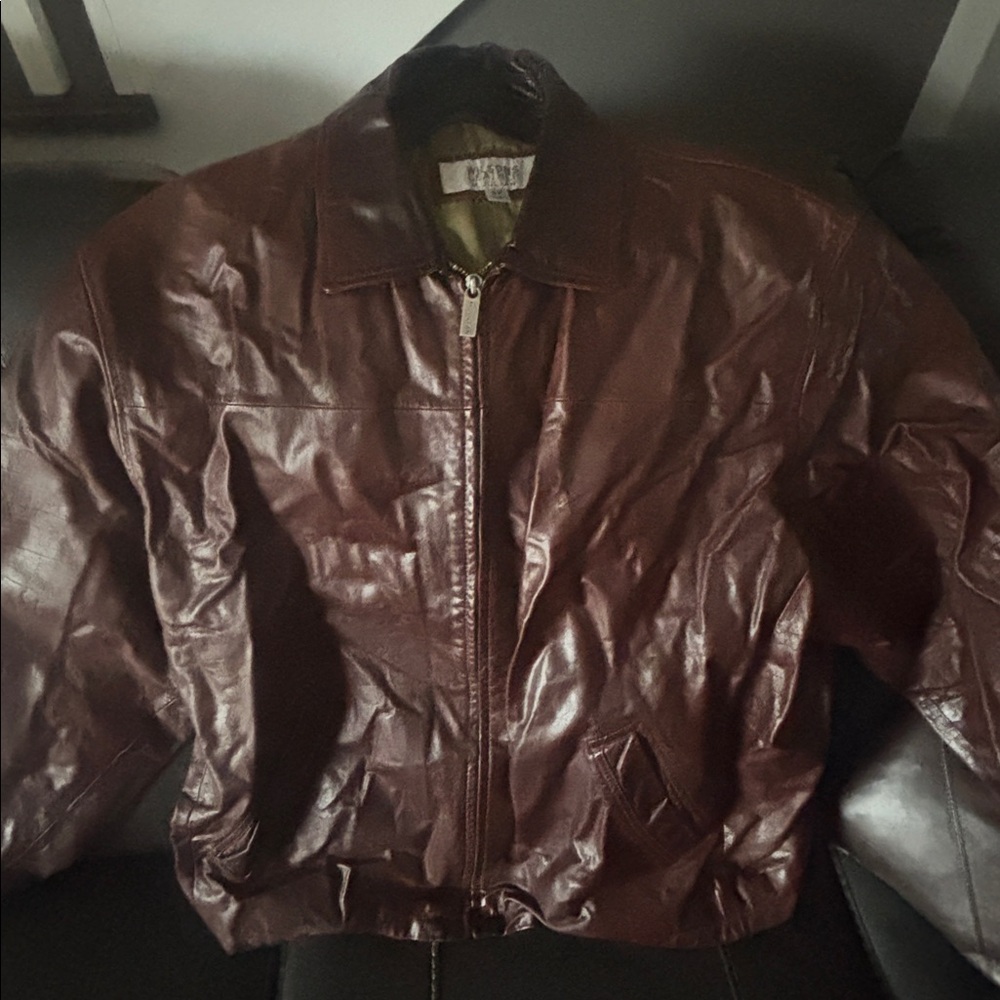 Vintage Distressed Men’s Wilson Leather Brown 2XL